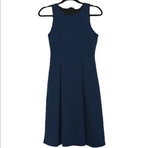 41 Hawthorne blue and black Polka dot dress